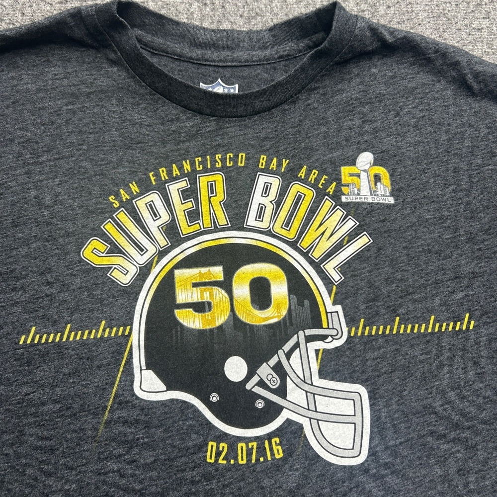 Super Bowl 50 Shirt large‎ Grey San Francisco Bay Area NFL